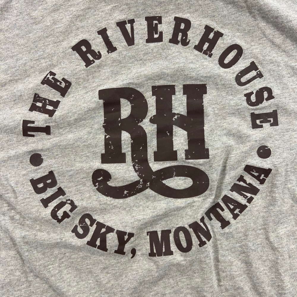DISTRICT The Riverhouse Big Sky Montana T-Shirt Mens XL Tan Graphic Tee - Picture 12 of 15
